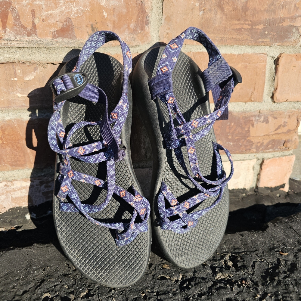 Chaco Women's Sandals in Purple and Orange Pattern